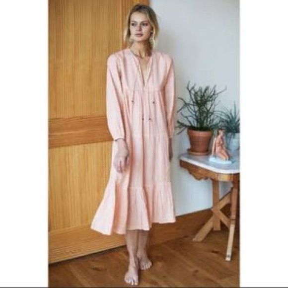 Emerson Fry Dresses & Skirts - Emerson Fry Heirloom Dress Peach Silver Lurex M/L NWT